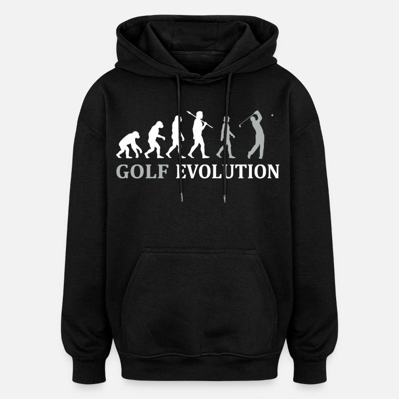 Golf Evolution – Das perfekte Golfer Geschenk - Oversized Unisex Hoodie - Schwarz