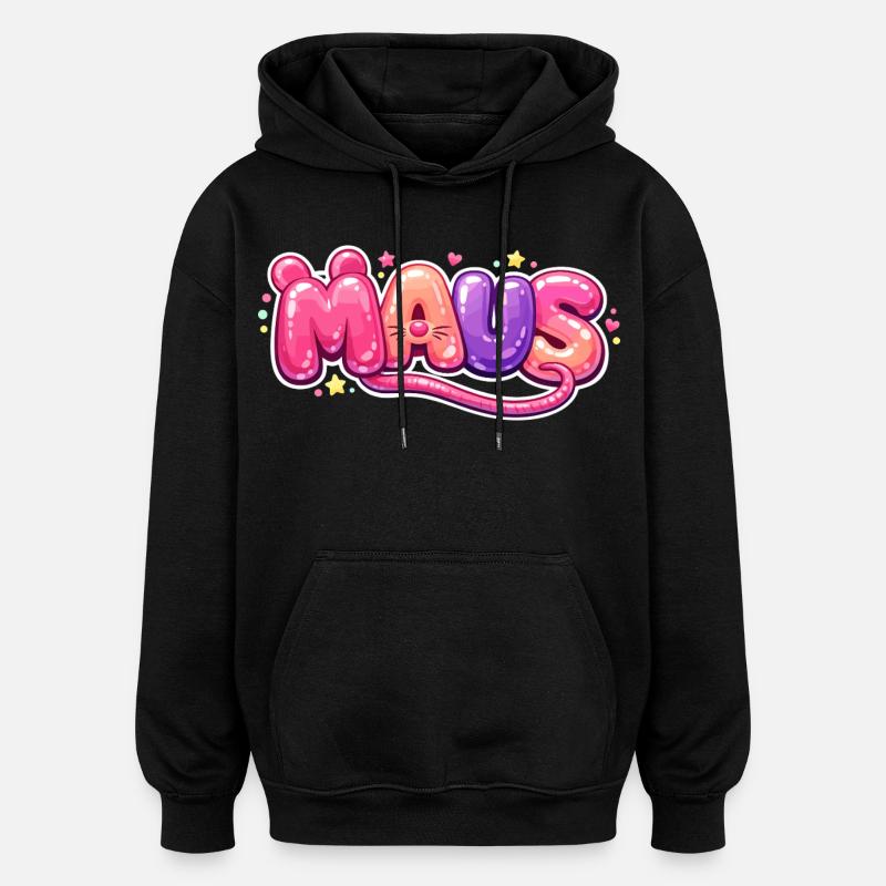 Karnevalsmaus Kostüm Lustig Karneval Köln Geschenk - Oversized Unisex Hoodie - Schwarz