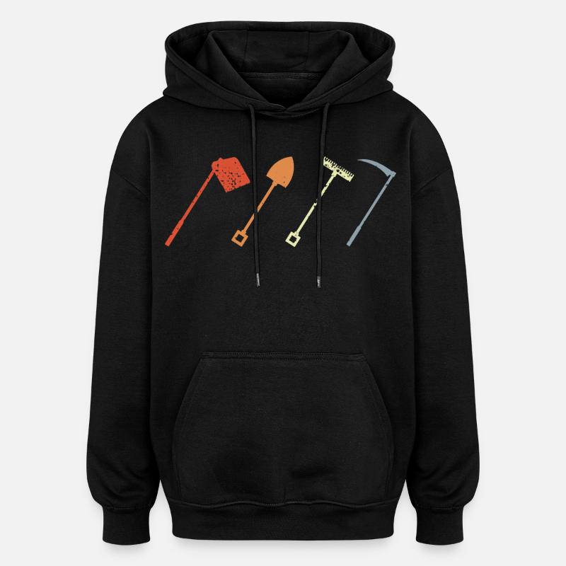 Outils de fermier - Sweat à capuche oversize unisexe - noir