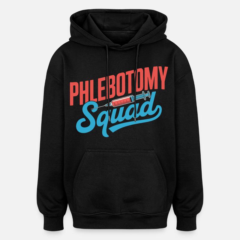 Escouade de Phlébotomie - Sweat à capuche oversize unisexe - noir