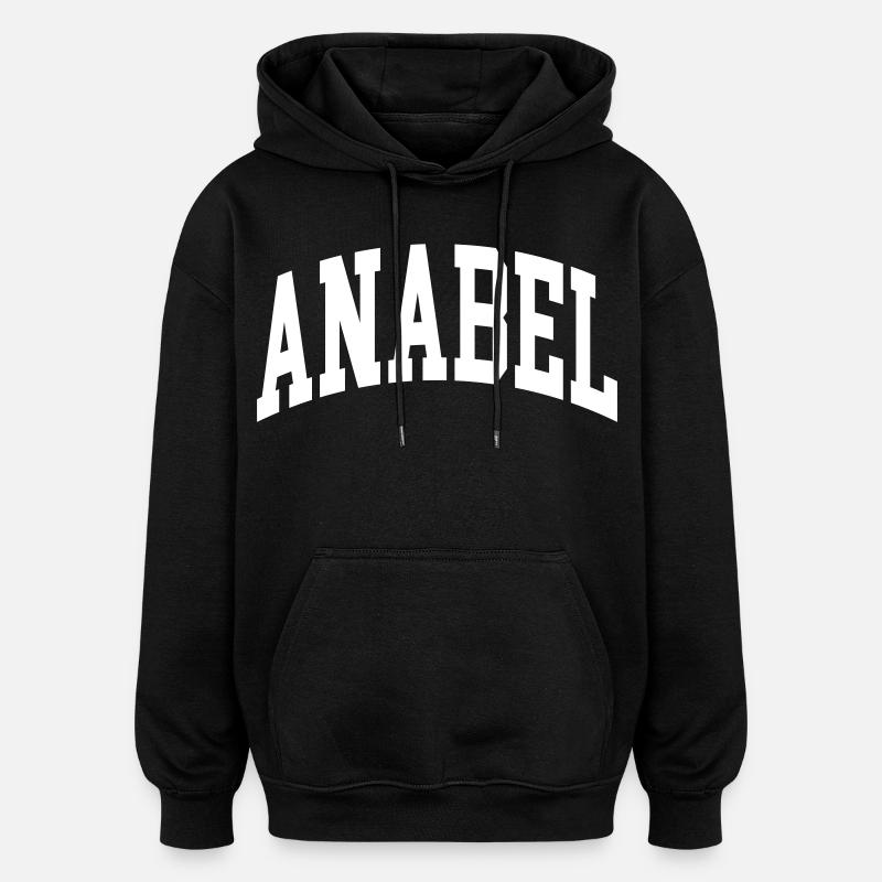 Anabel - Sweat à capuche oversize unisexe - noir
