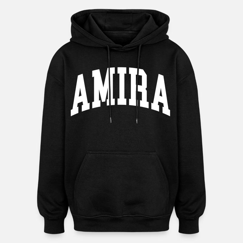 Amira - Sweat à capuche oversize unisexe - noir
