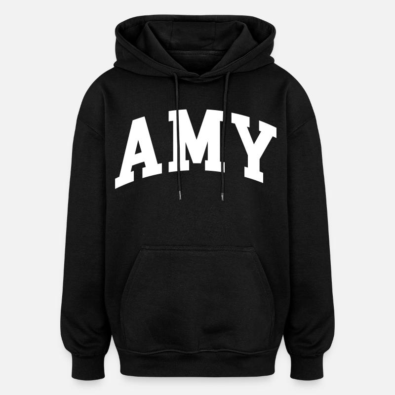 Amy - Sweat à capuche oversize unisexe - noir