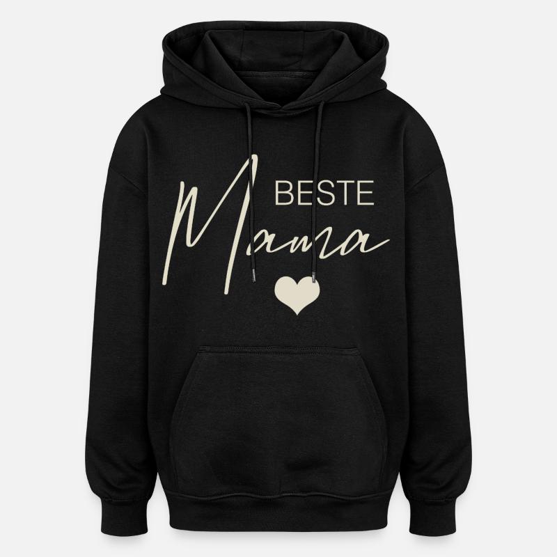 Meilleure maman - Sweat à capuche oversize unisexe - noir
