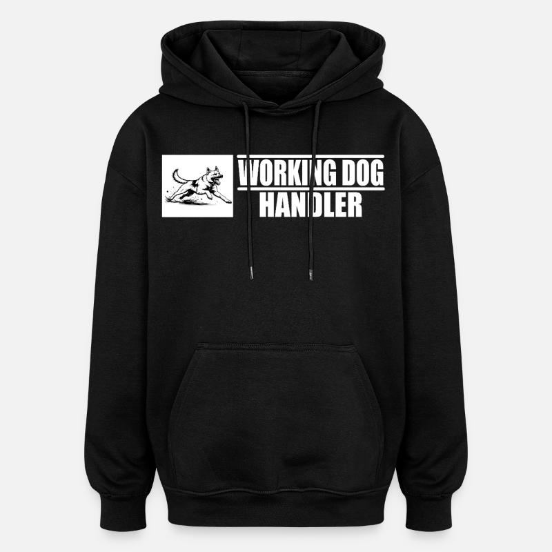 Working Dog Handler Motiv  - Oversized Unisex Hoodie - Schwarz