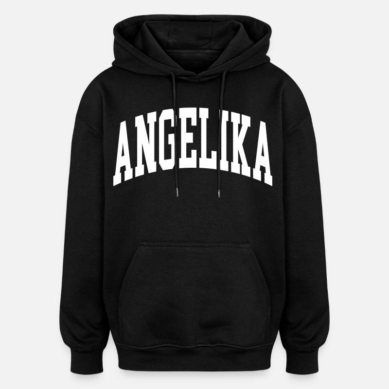 Angelika - Oversized Unisex Hoodie - Schwarz