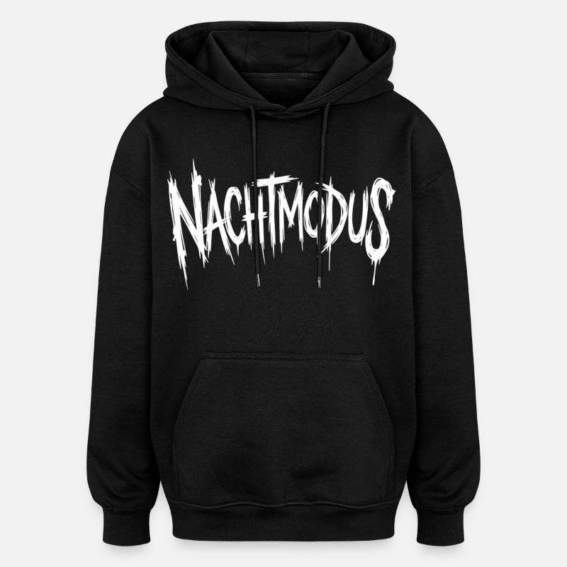 Nuit - Sweat à capuche oversize unisexe - noir