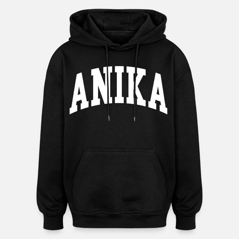 Anika - Sweat à capuche oversize unisexe - noir