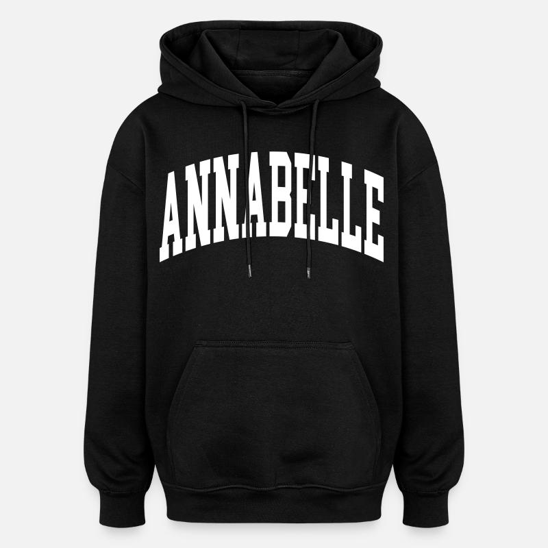 Annabelle - Sweat à capuche oversize unisexe - noir