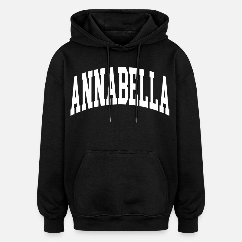Annabella - Sweat à capuche oversize unisexe - noir