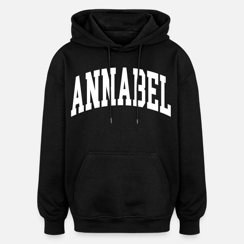 Annabel - Sweat à capuche oversize unisexe - noir