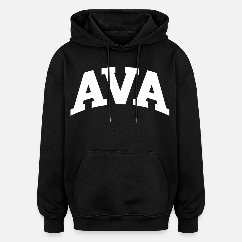 Ava - Sweat à capuche oversize unisexe - noir