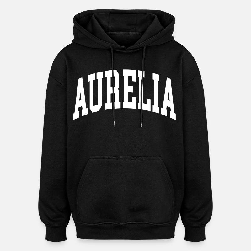 Aurélia - Sweat à capuche oversize unisexe - noir