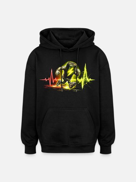 Energy Drink Koffein Taurin - Oversized Unisex Hoodie - Schwarz