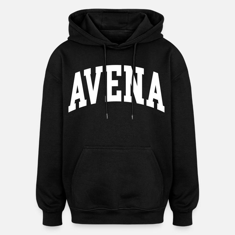 Avena - Sweat à capuche oversize unisexe - noir