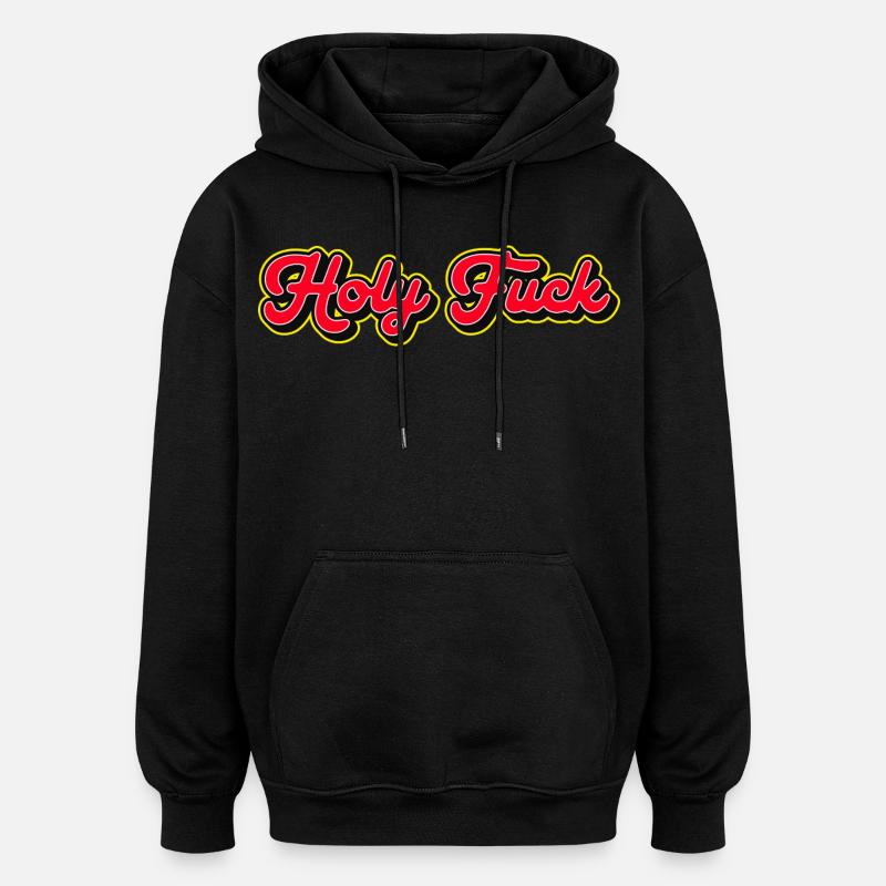 Heilige Scheiße 3D Red Script - Oversized Unisex Hoodie - Schwarz