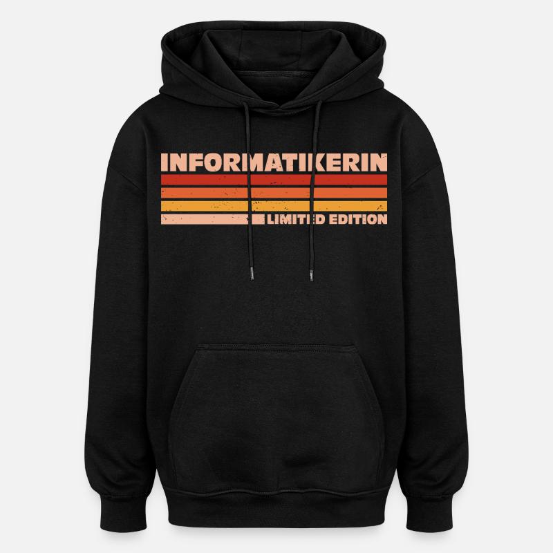 Informatikerin Informatiker Programmiererin - Oversized Unisex Hoodie - Schwarz