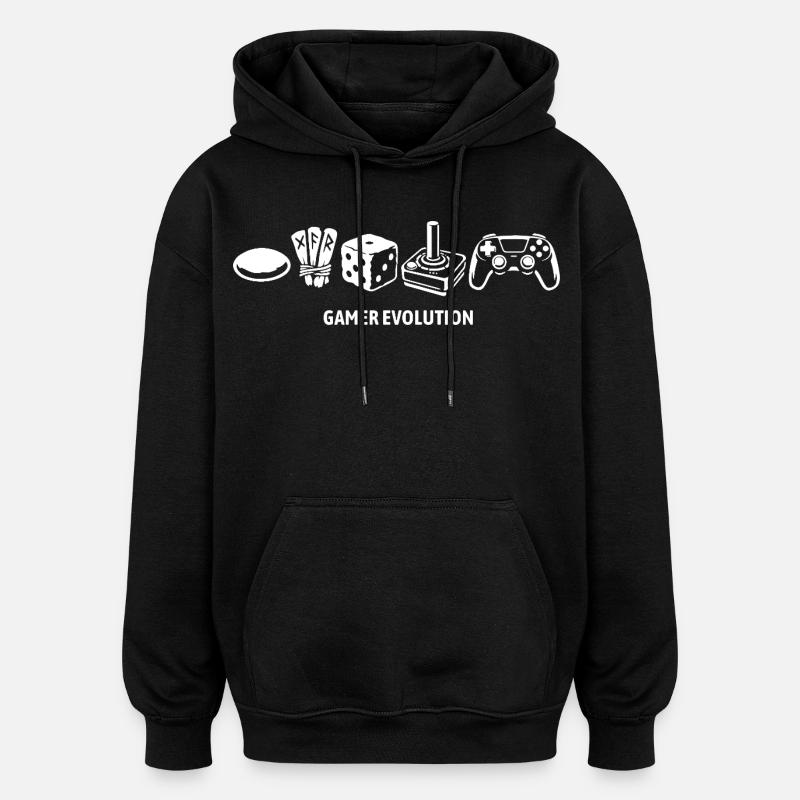 Controller Evolution | Gamers - Oversized Unisex Hoodie - black