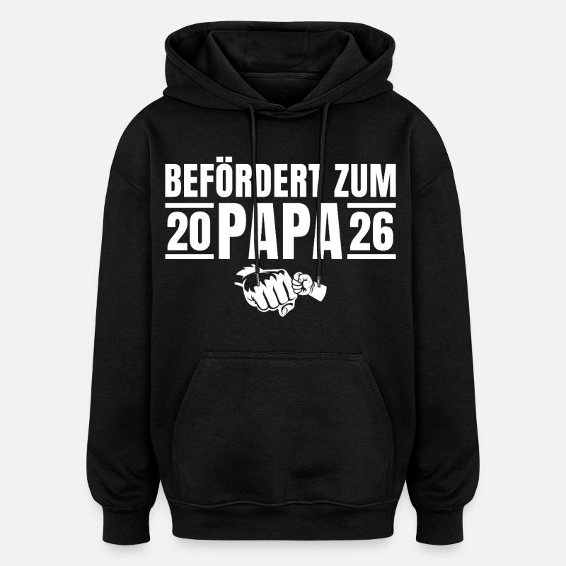 Vaterschaft Befördert zum Papa 2026 - Oversized Unisex Hoodie - Schwarz