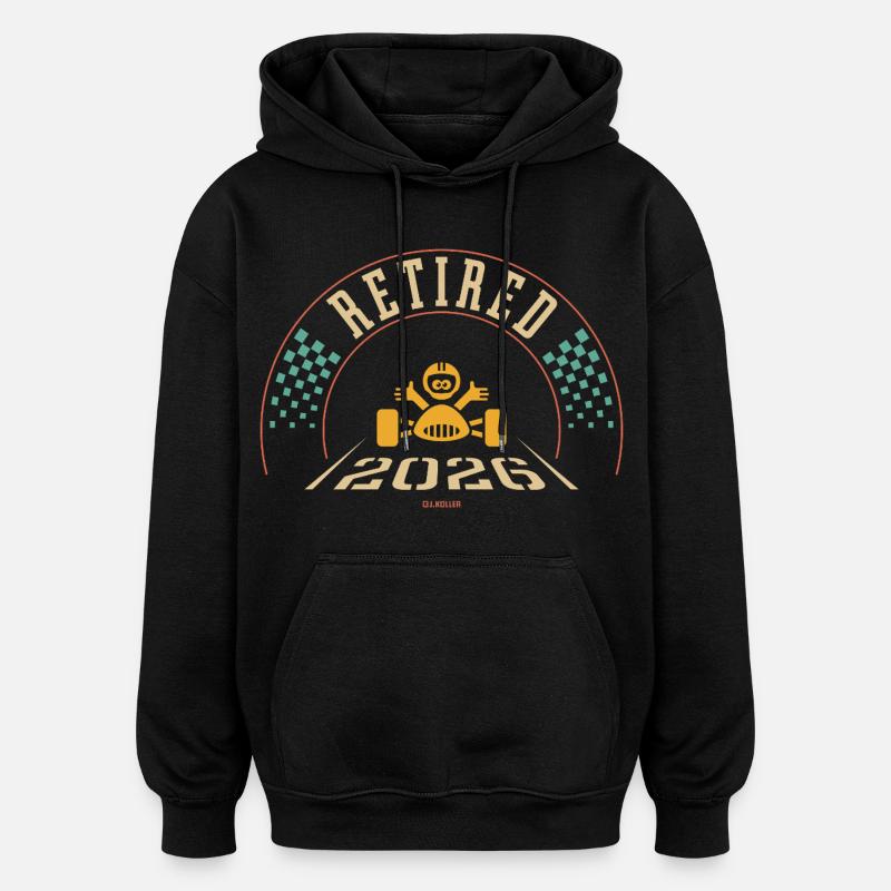 Retired 2026 (Retiree / Retirement Entry / 4C) - Oversized Unisex Hoodie - black