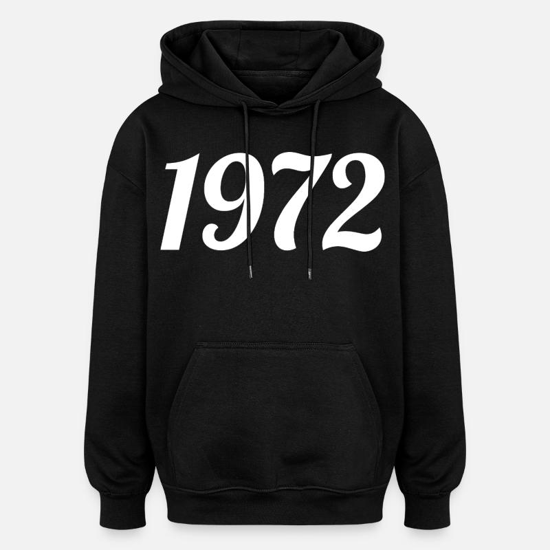 1972 - Sweat à capuche oversize unisexe - noir