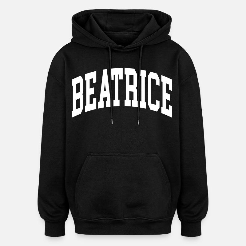 Beatrice - Sweat à capuche oversize unisexe - noir