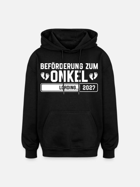 Promotion to Uncle 2027 loading - Oversized Unisex Hoodie - black