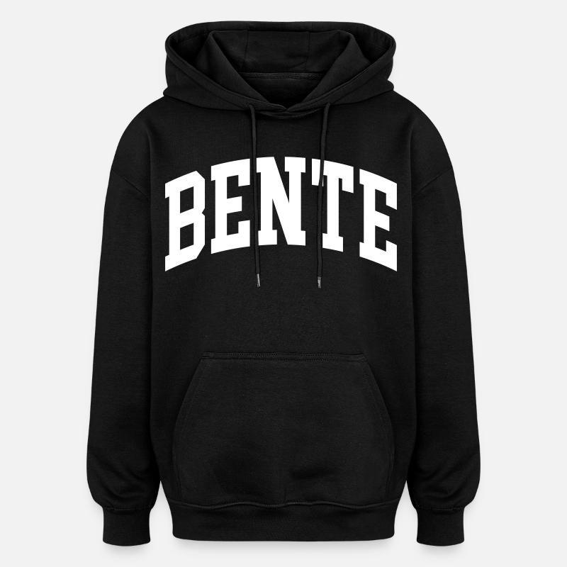 Bente - Sweat à capuche oversize unisexe - noir