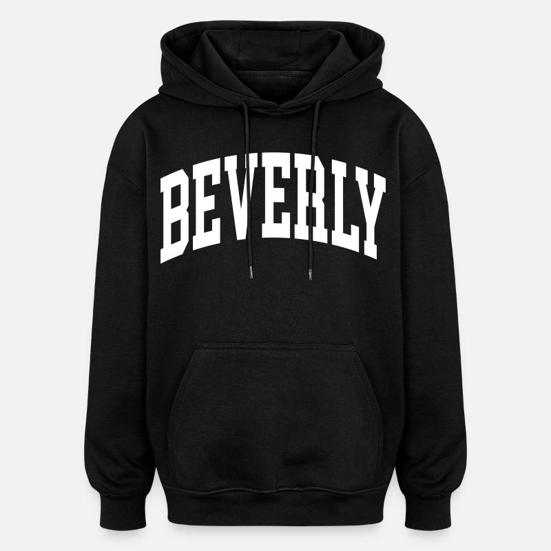 Beverly - Sweat à capuche oversize unisexe - noir