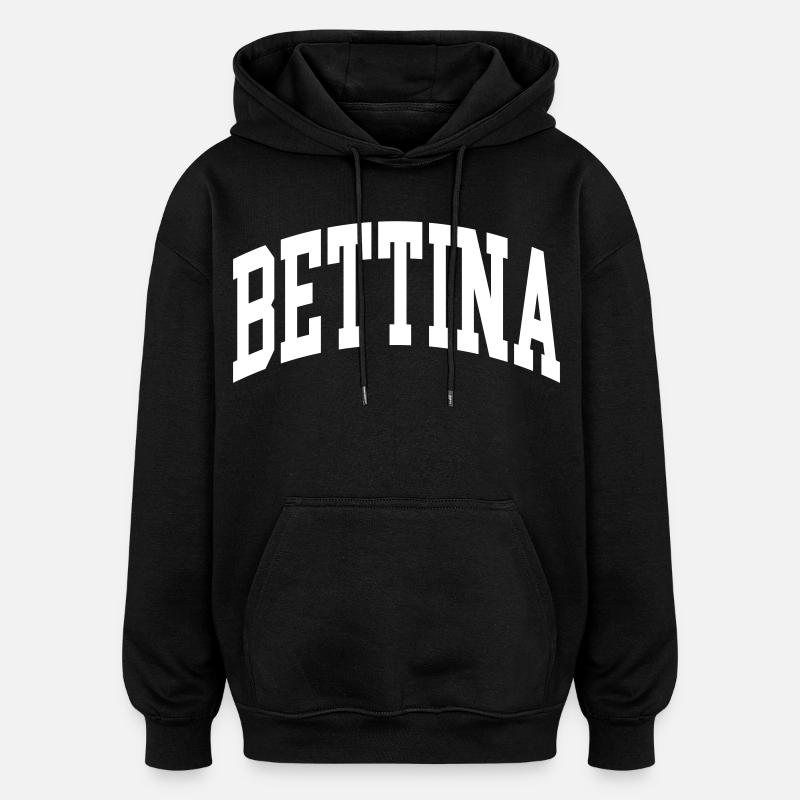 Bettina - Sweat à capuche oversize unisexe - noir