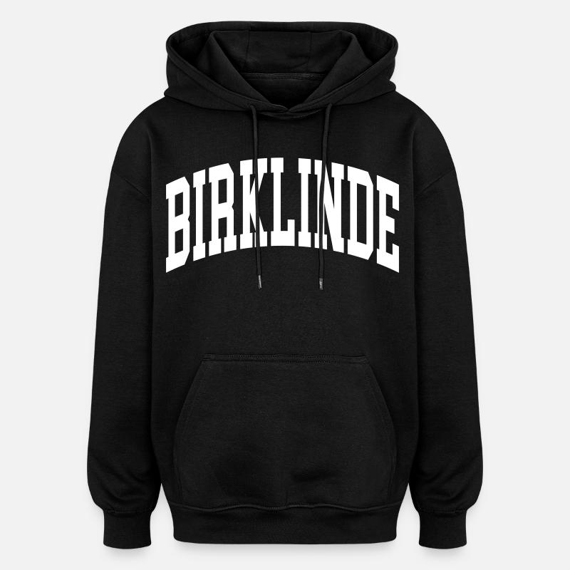 Birklinde - Oversized Unisex Hoodie - Schwarz