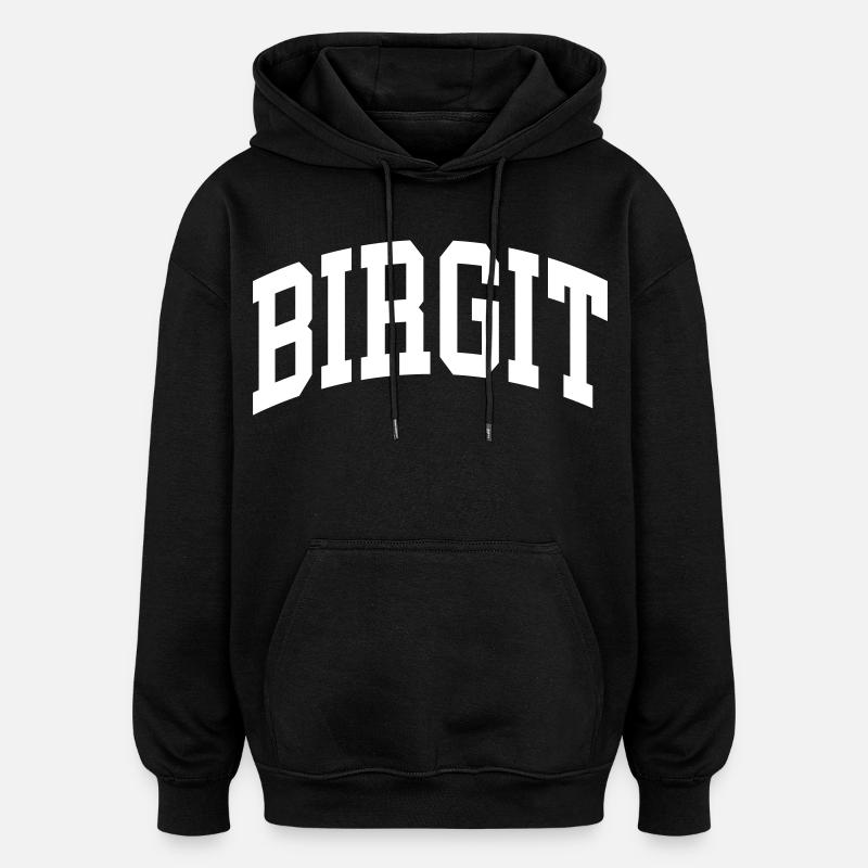 Birgit - Sweat à capuche oversize unisexe - noir