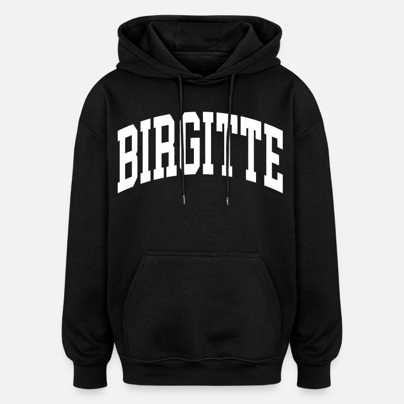 Birgitte - Sweat à capuche oversize unisexe - noir