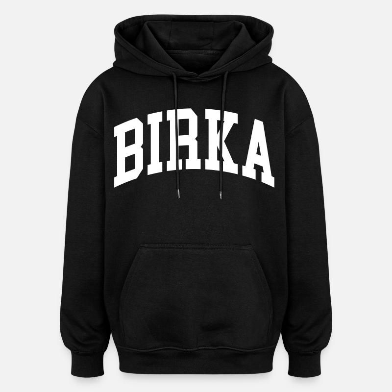 Birka - Sweat à capuche oversize unisexe - noir