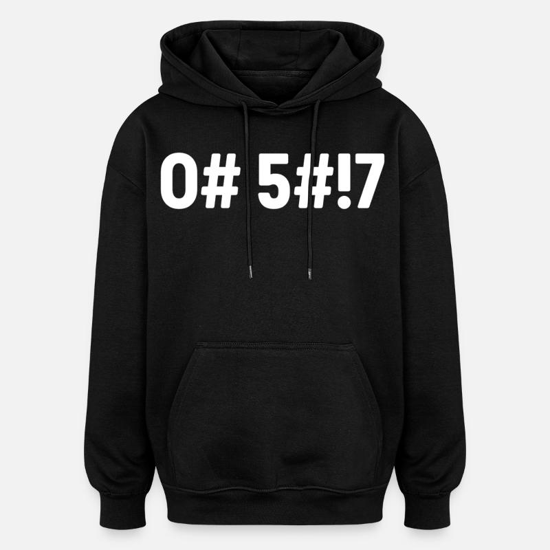 Oh merde, codé - Sweat à capuche oversize unisexe - noir