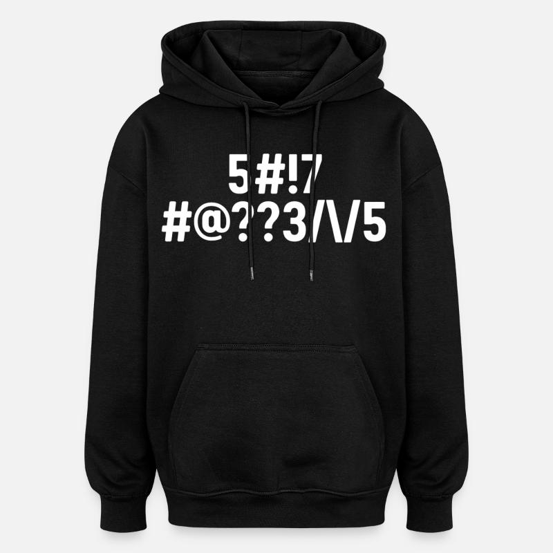 Shit Happens Coded - Oversized Unisex Hoodie - black