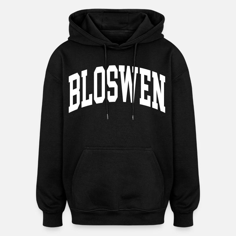 Bloswen - Oversized Unisex Hoodie - black