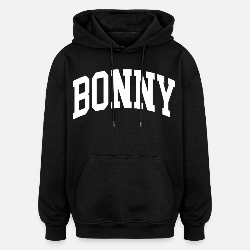 Bonny - Sweat à capuche oversize unisexe - noir