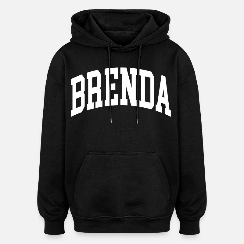 Brenda - Sweat à capuche oversize unisexe - noir