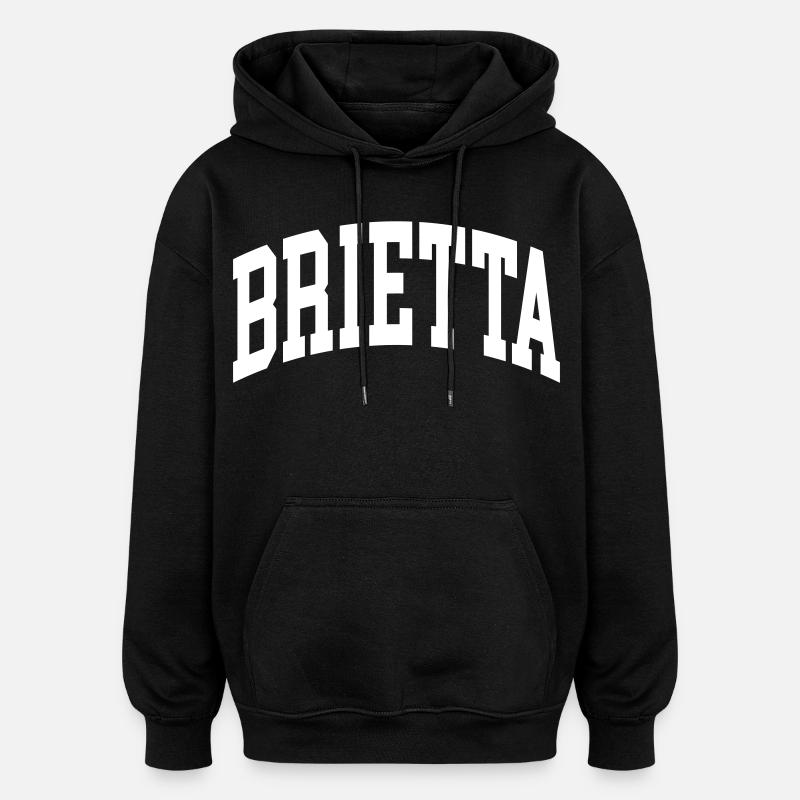 Brietta - Sweat à capuche oversize unisexe - noir