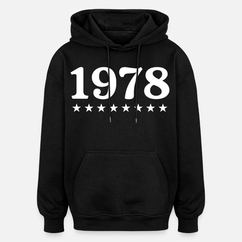 1978 Édition Limitée 1978 Retro 1978 - Sweat à capuche oversize unisexe - noir