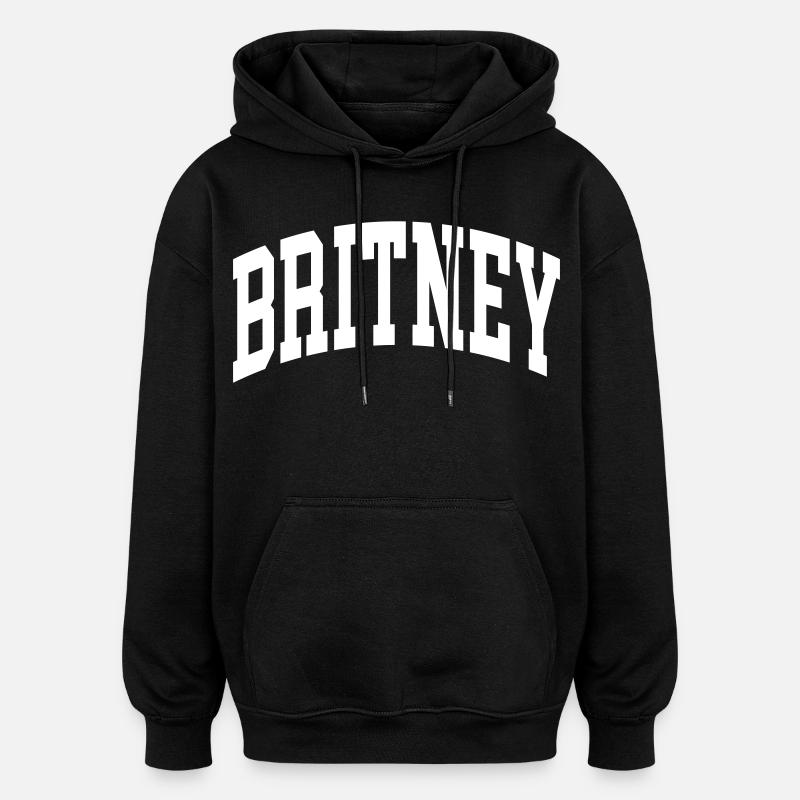 Britney - Sweat à capuche oversize unisexe - noir