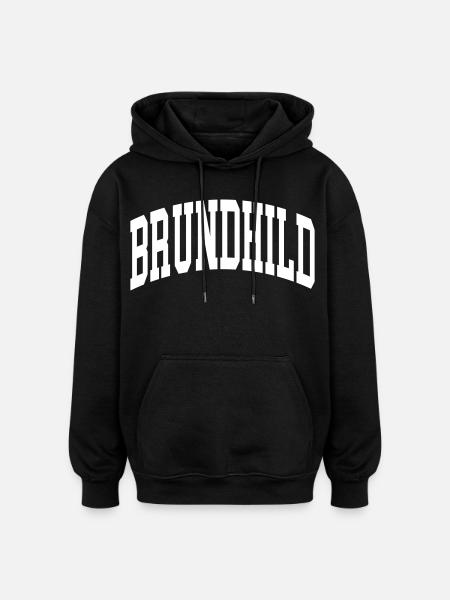 Brundhild - Sweat à capuche oversize unisexe - noir