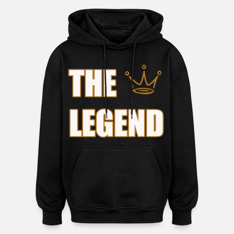 LA LÉGENDE – Design audacieux et emblématique - Sweat à capuche oversize unisexe - noir