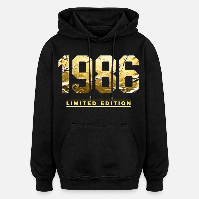 Édition limitée 1986 - Millésime 1986 - Sweat à capuche oversize unisexe - noir