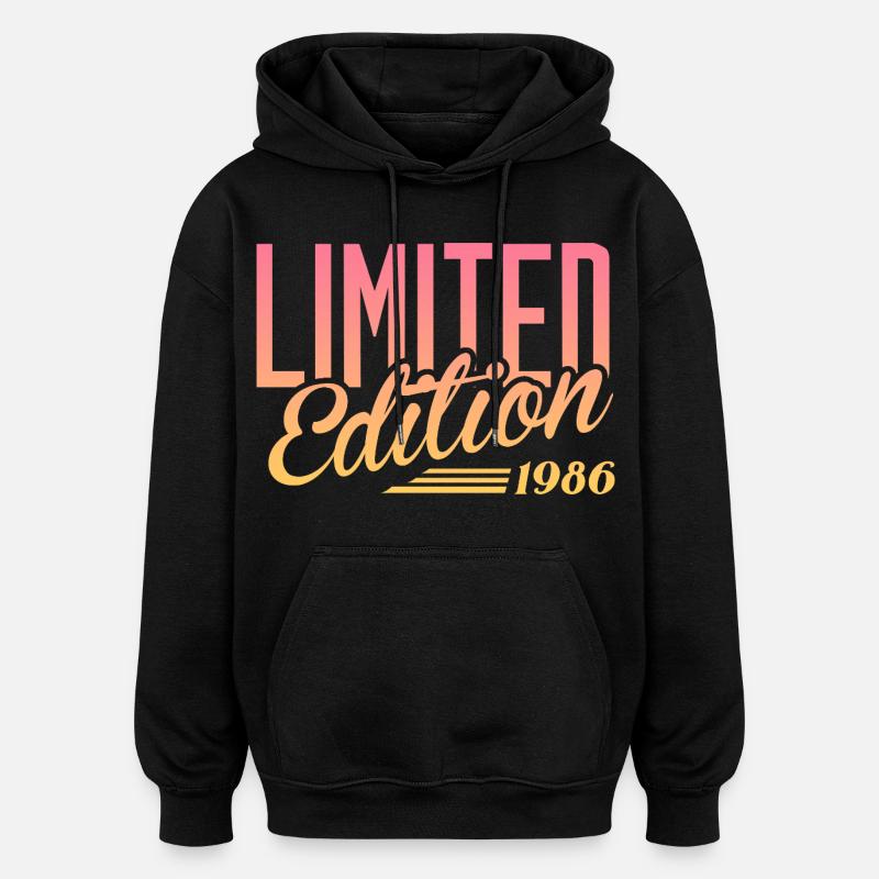 1986 Édition limitée - Sweat à capuche oversize unisexe - noir