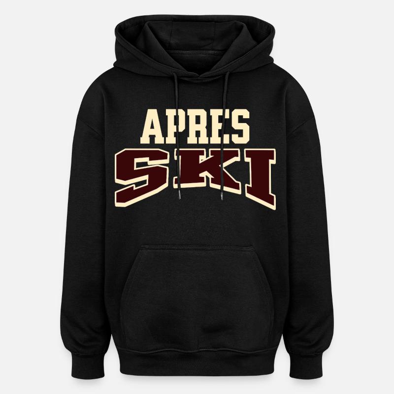 Après-ski - Sweat à capuche oversize unisexe - noir