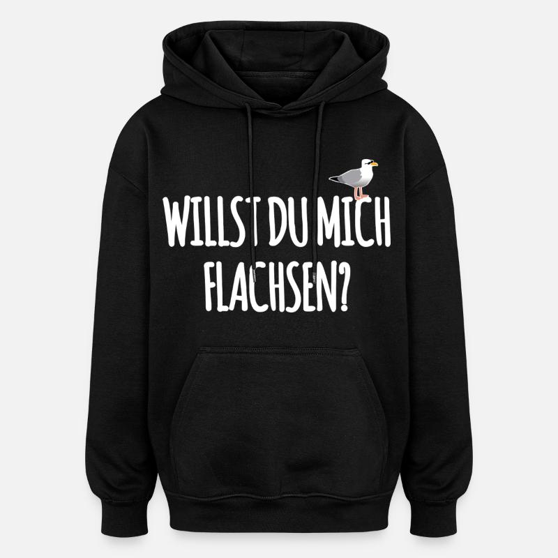 Hamburger Spruch - Oversized Unisex Hoodie - Schwarz