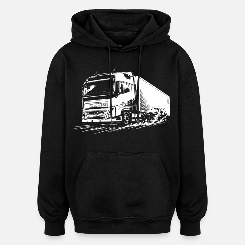 Titan de l’autoroute - Sweat à capuche oversize unisexe - noir