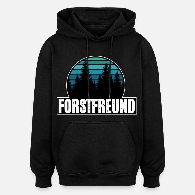 Forst Freund - Sweat à capuche oversize unisexe - noir